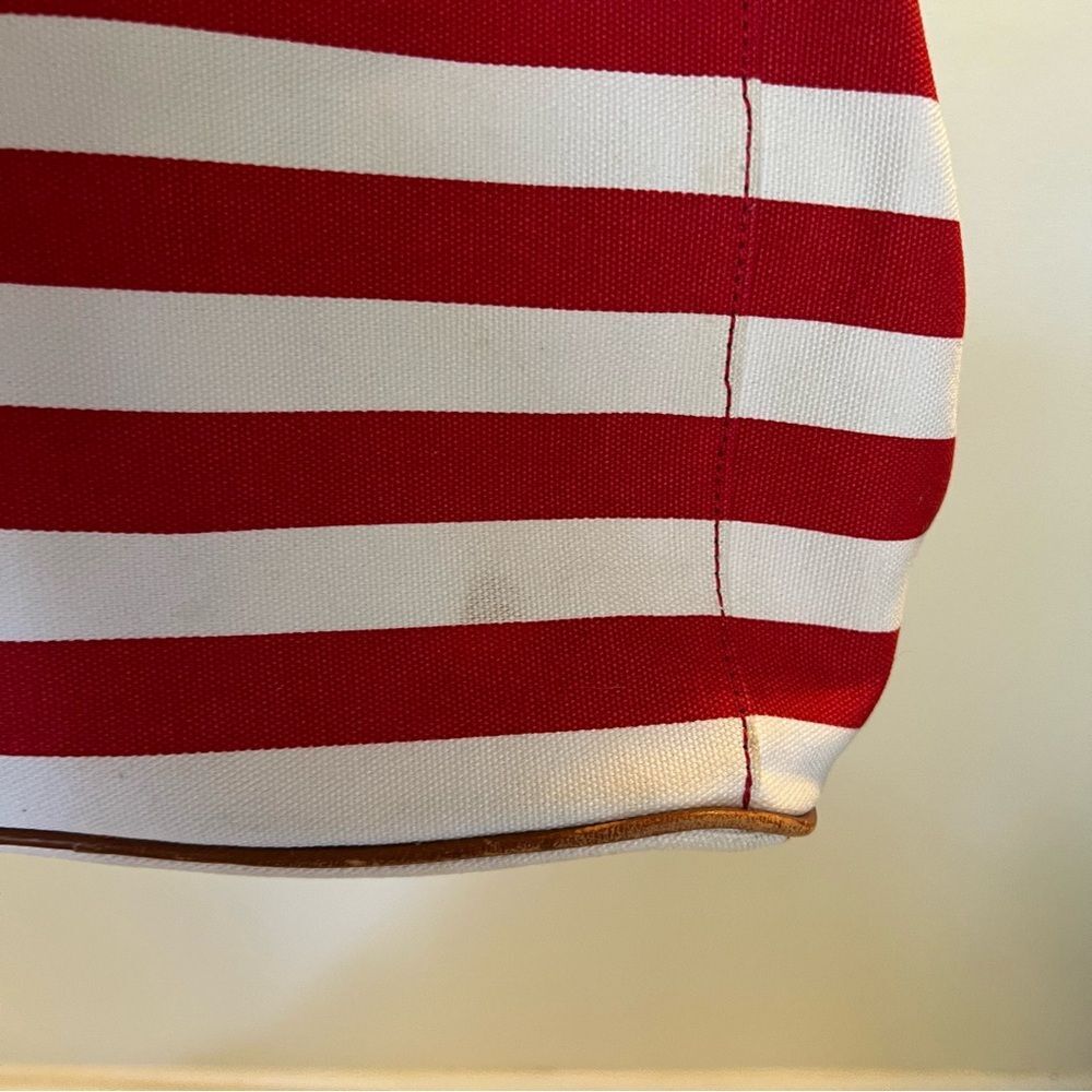 Michael Kors Nautical Hobo Bag Red & White w/Gold - Picture 13 of 16